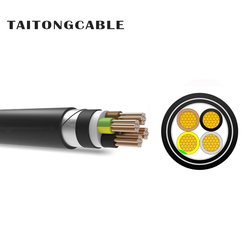 Dây dẫn đồng 2-5 lõi điện áp thấp Cáp điện vỏ bọc PVC cách điện XLPE bọc thép STA