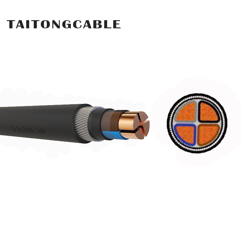Cáp điện bọc nhựa PE cách điện 2-5 lõi SWA điện áp thấp